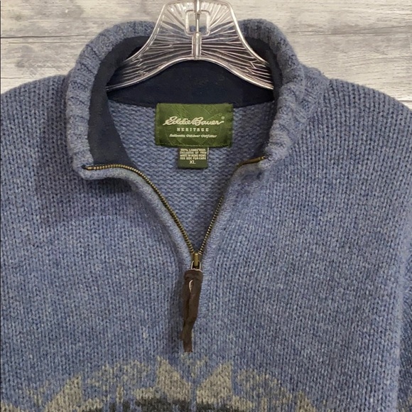 Eddie Bauer Heritage oversize Lambswool Sweater XL - Picture 3 of 5